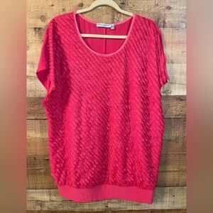 Rebecca Malone Textured Short Sleeve Top